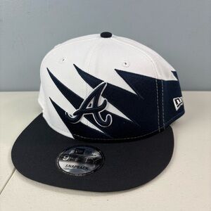 New Era Navy/White Atlanta Braves Jagged 9FIFTY Snapback Hat Men